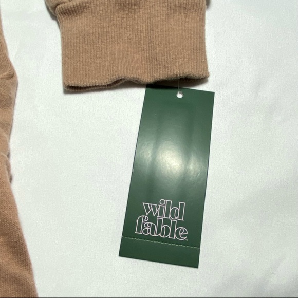 NWT Wild Fable Long Sleeve Ombre Baby Doll Dress Size Medium Cream Brown - Picture 7 of 7